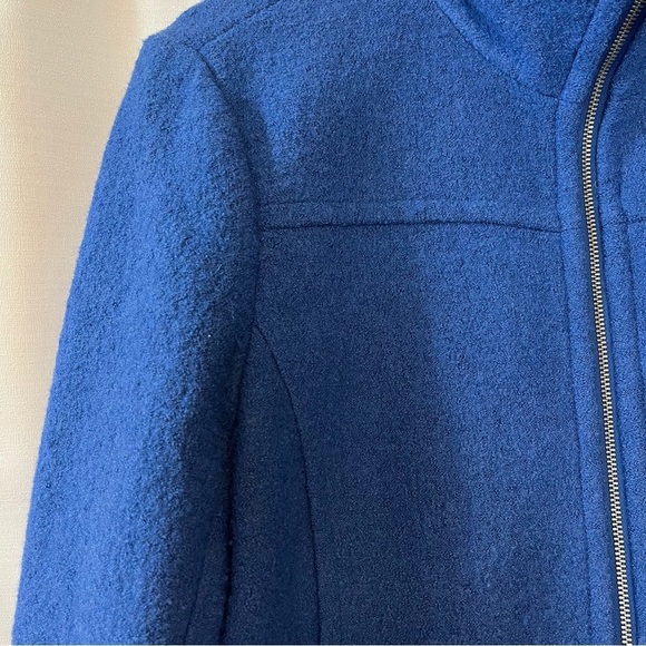 Lands' End Full Zip Funnel Neck Wool Blend Jacket - Size 14 - Picture 3 of 11